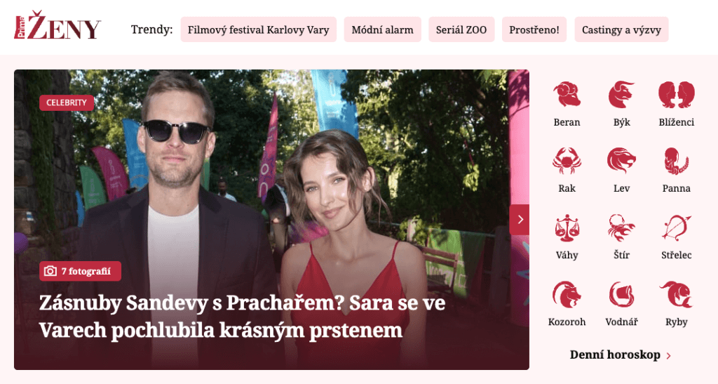 Webový magazín Prima Ženy